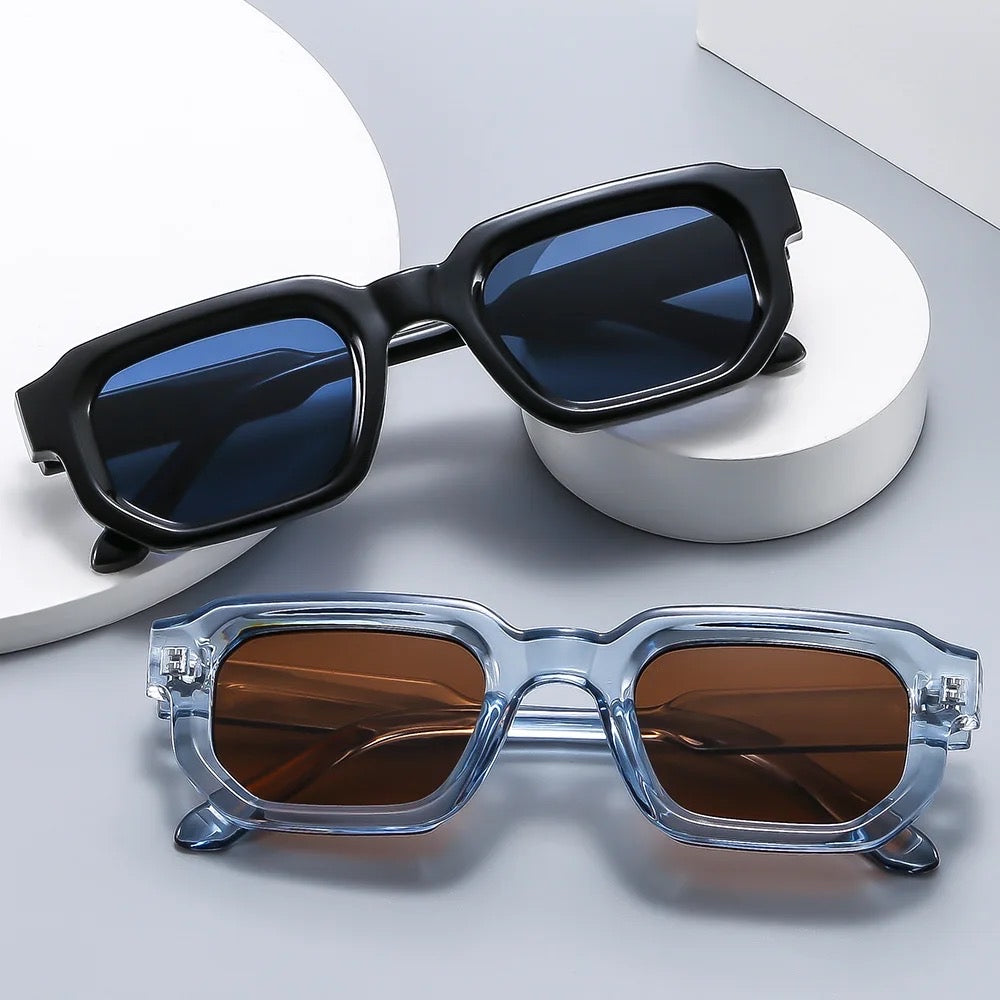 Garm Island rigid transparent frame sun glasses