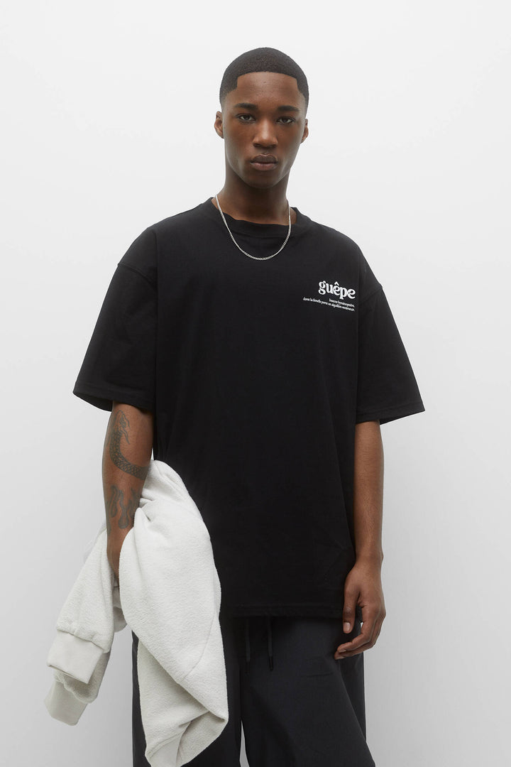 Garm Island Bee Backprint T-shirt in black