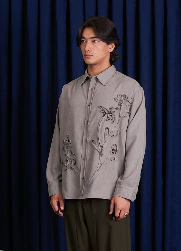 Kaen Textured Shirt in Grey