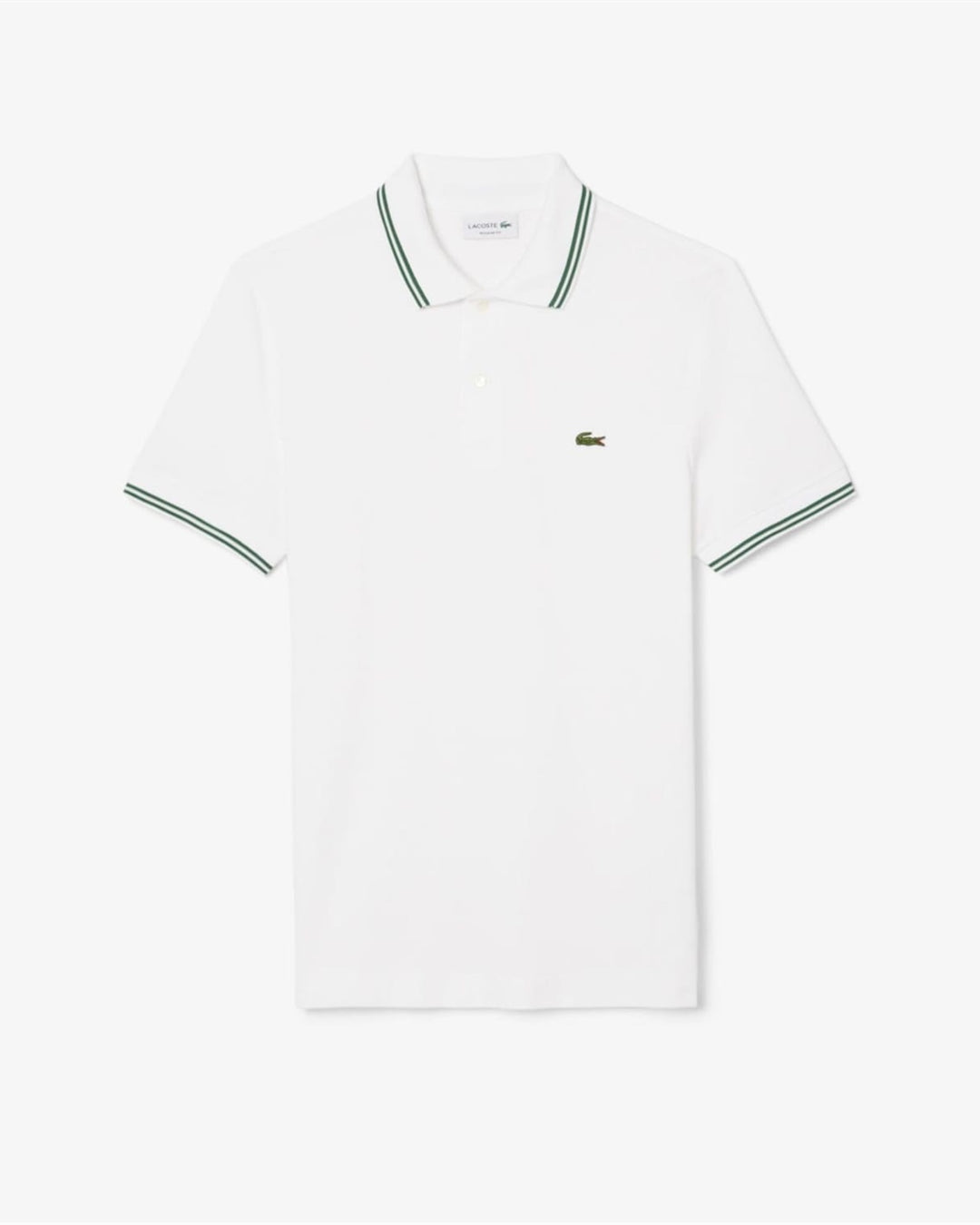 Lacoste Tipped Short Sleeve Polo Shirt in White