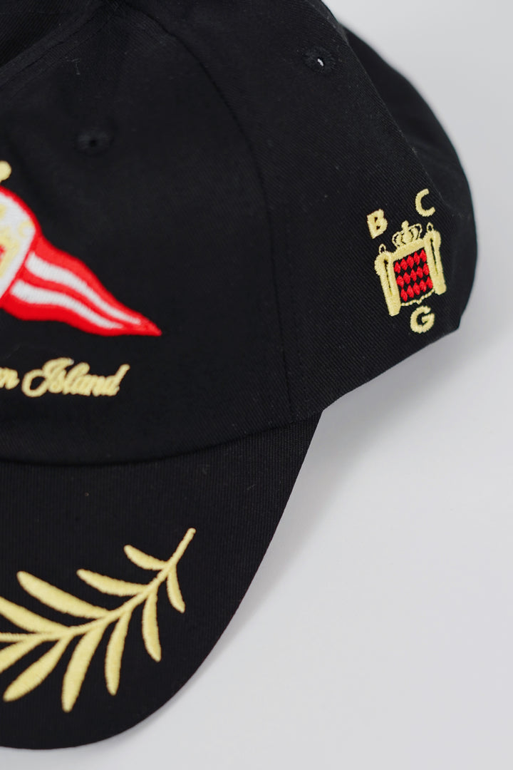 Garm Island Boat Club Panel Cap in Black
