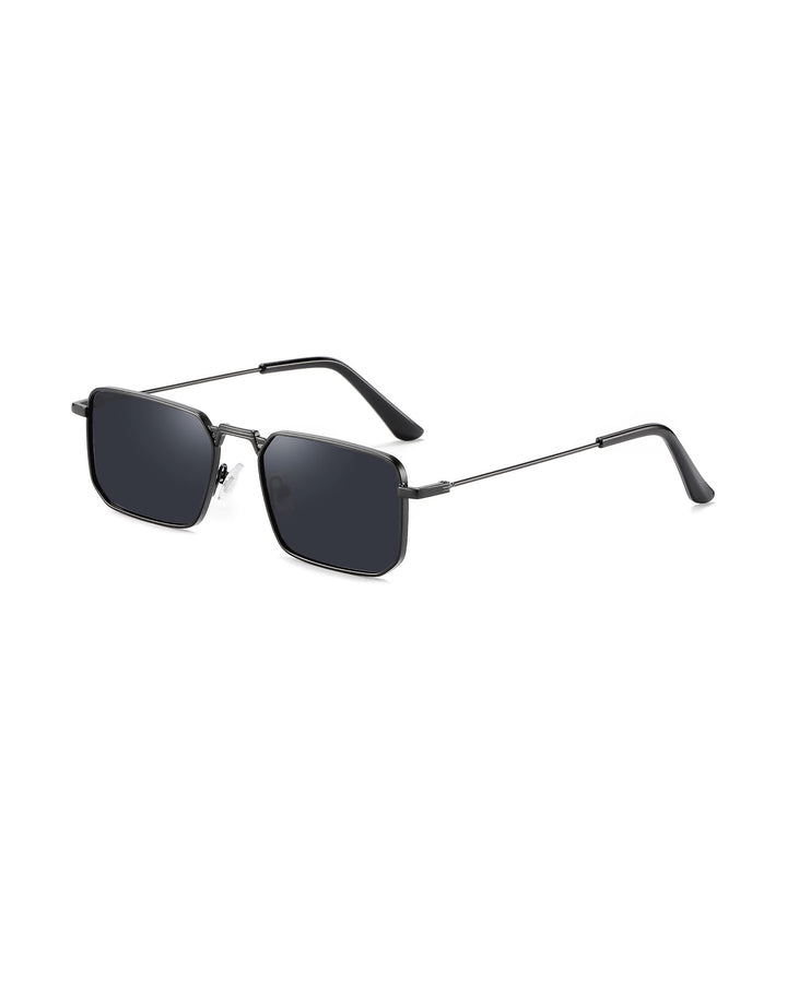 Full black rectangular rim sun glasses