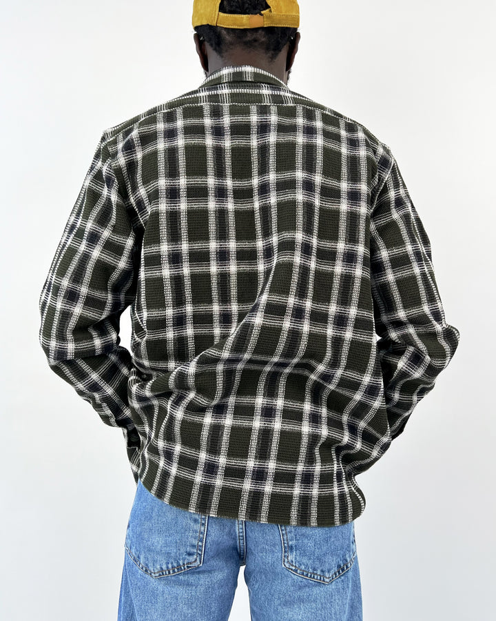 Solid Harri Flannel Overshirt in green