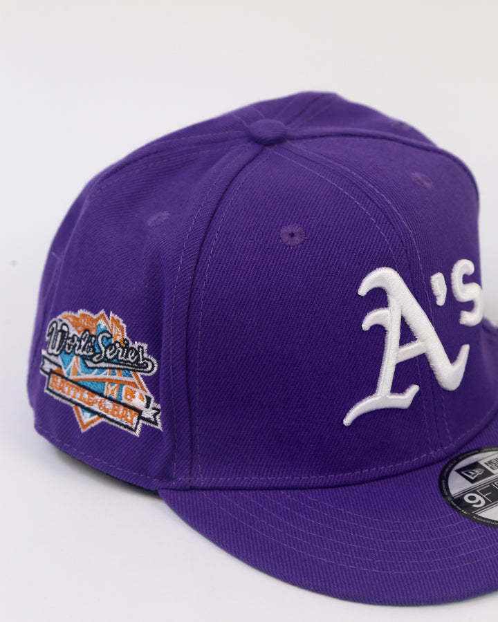 Oakland Athletics World Series Snapback in purple