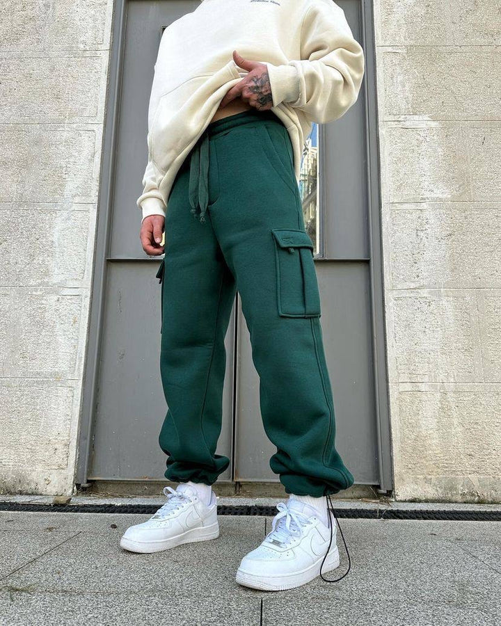 Difransel Cargo sweat pants in green
