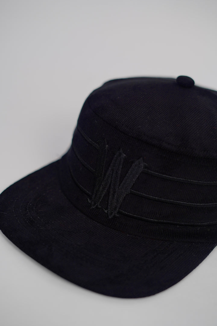 Fashionable W Letter Embroidery Corduroy Cap