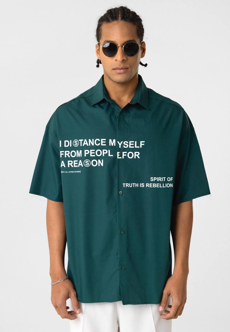 Essence of Life Oversized Shirt in Green