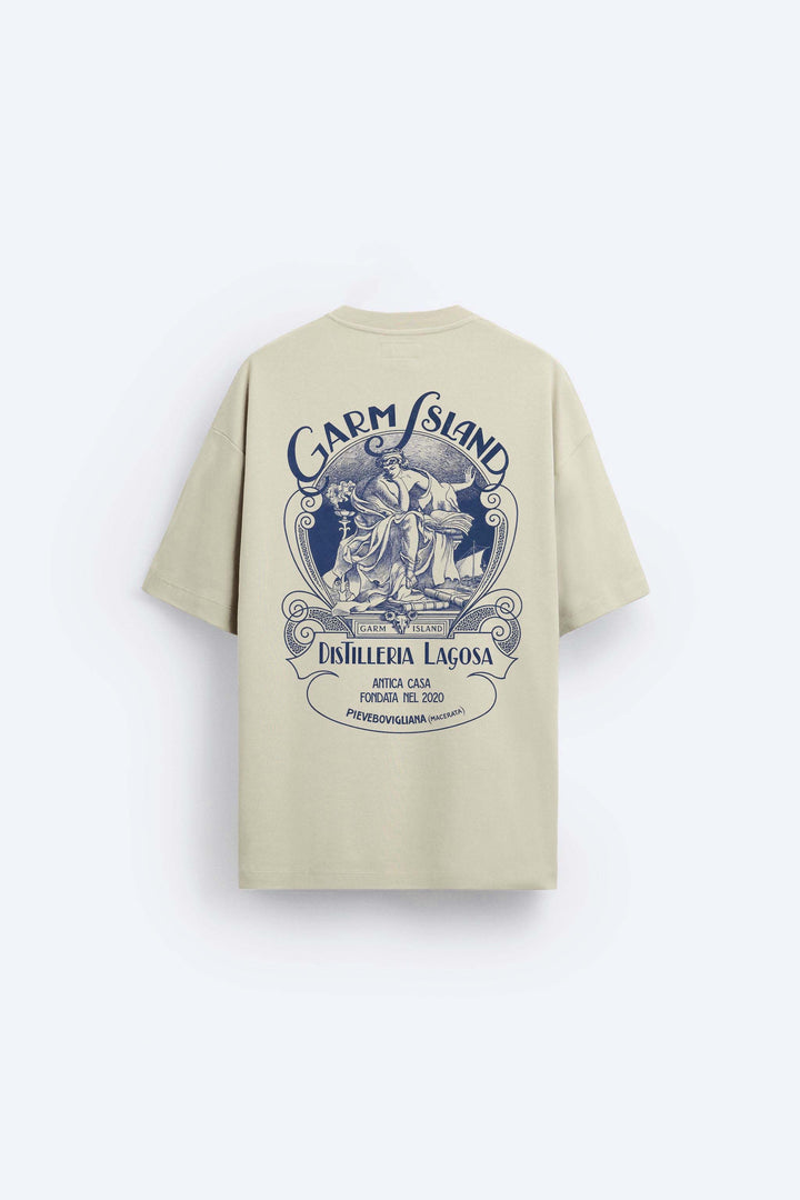 Garm Island Casa Backprint T-shirt in Beige