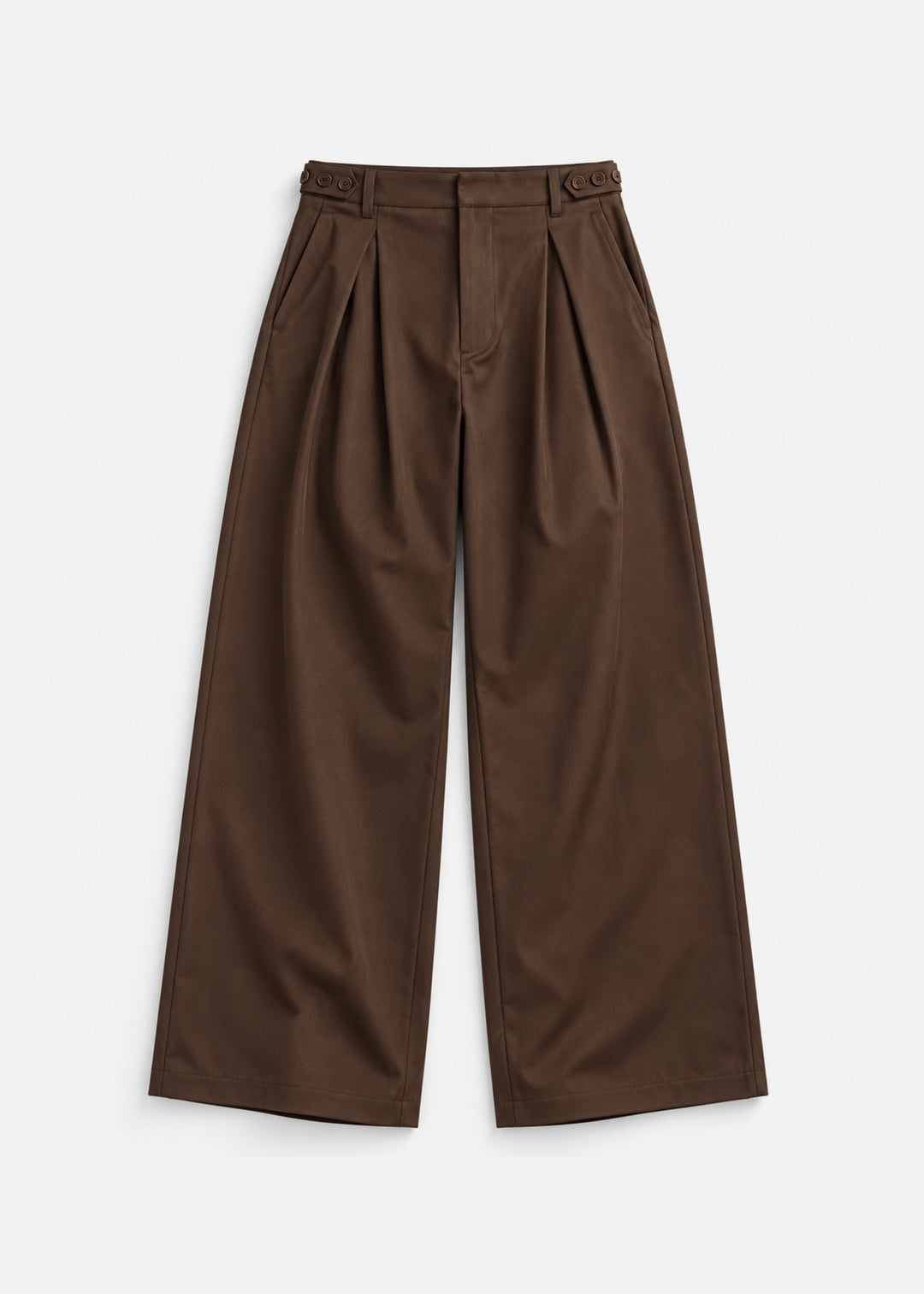 Garm Island Wide Leg Adjustable Pants in Brown