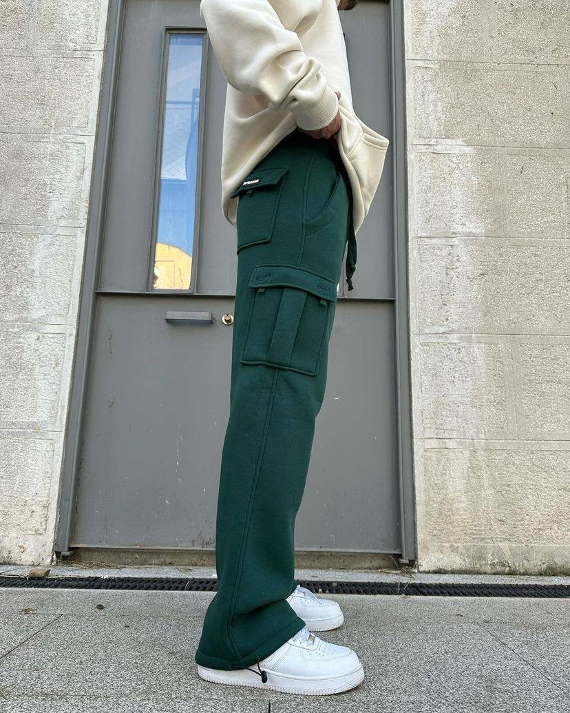 Difransel Cargo sweat pants in green