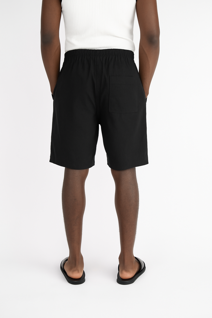 Vamos Linen Shorts in Black
