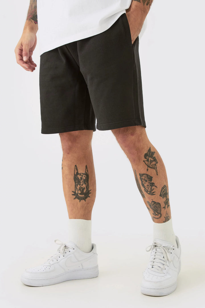 BOOHOOMAN RELAXED FIT SUPER HEAVYWEIGHT JERSEY SHORT