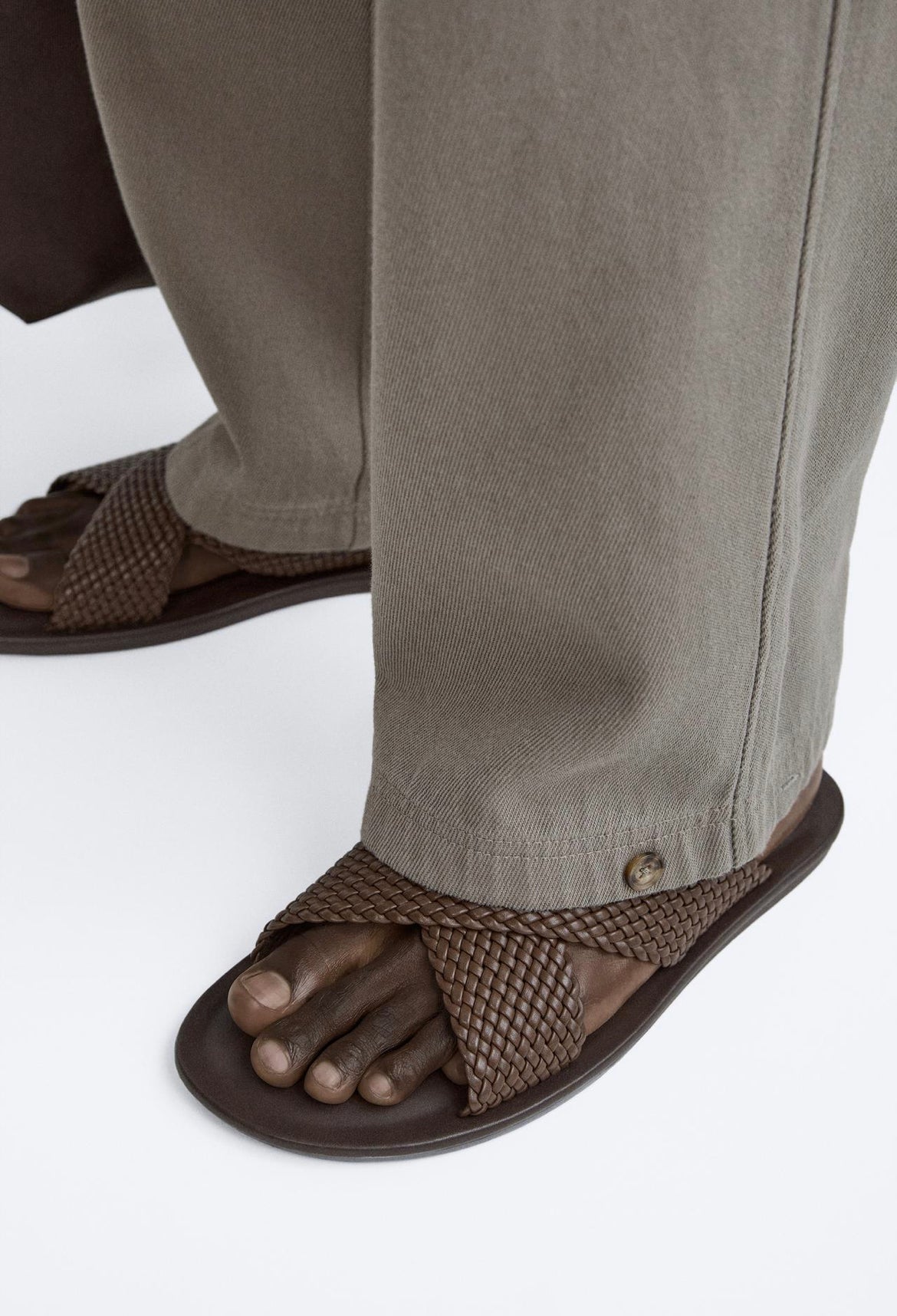 criss cross braided sandals