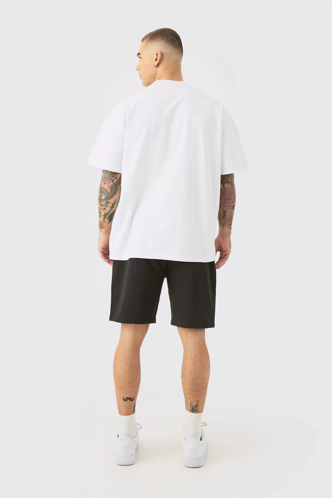 BOOHOOMAN RELAXED FIT SUPER HEAVYWEIGHT JERSEY SHORT