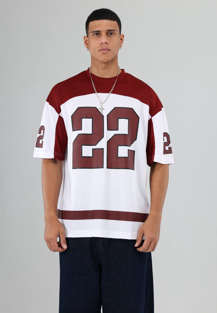 Essence of Life Mesh Jersey in Burgundy
