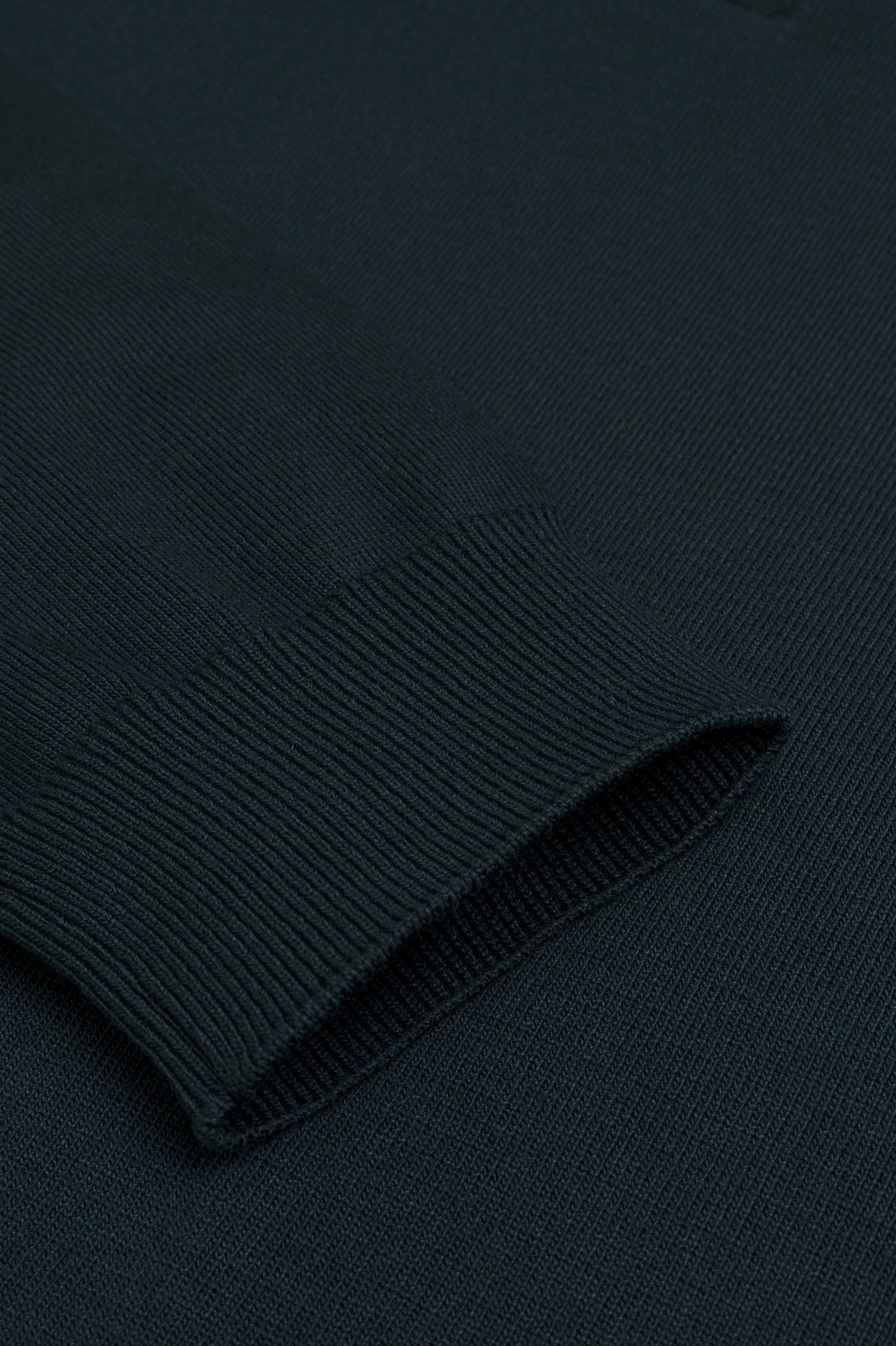 Massimo long sleeve knit polo shirt in green