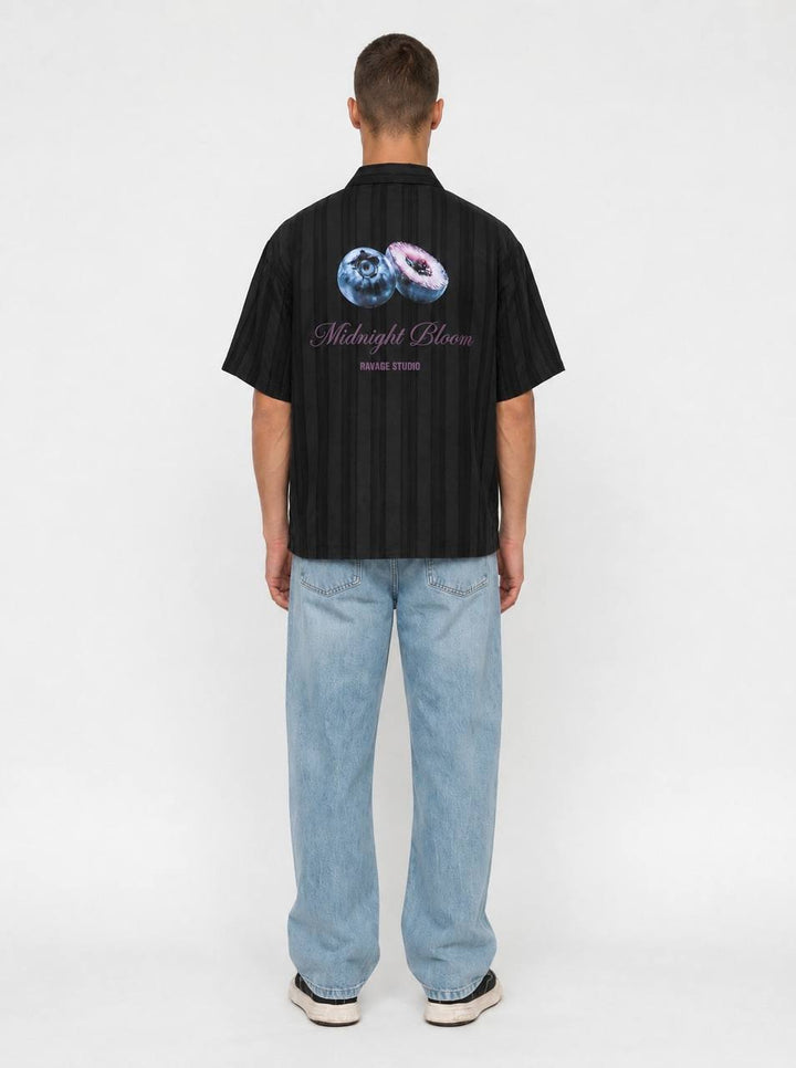 Essence of Life Ravage Studios Striped Shirt in Black