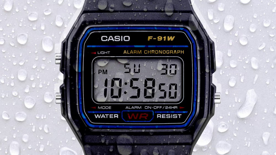 Casio F-91W Classic Resin Strap Digital Waterproof Sport Watch- Black