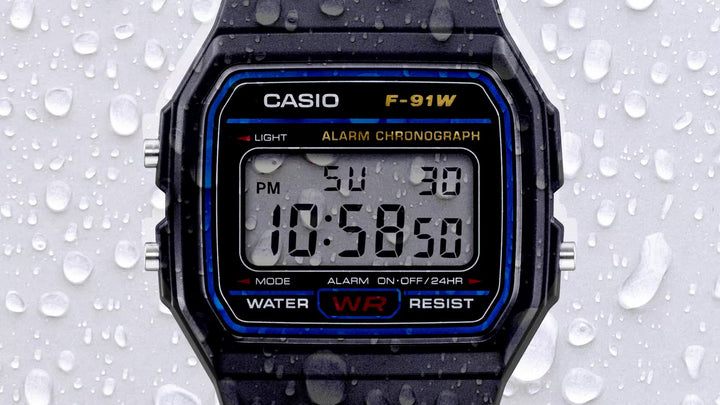Casio F-91W Classic Resin Strap Digital Waterproof Sport Watch- Black