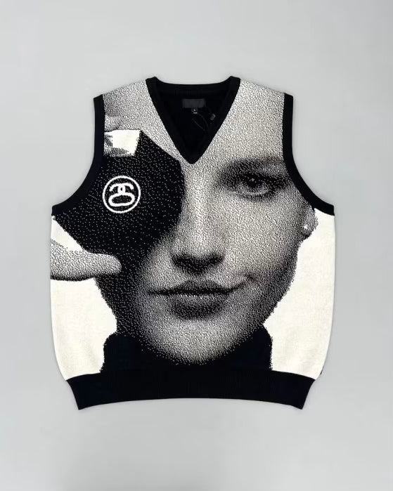 Stussy Jacquard Photo print vest