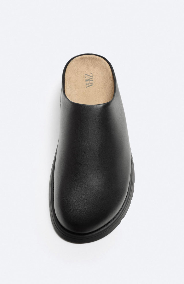 ZARA LEATHER CLOGS