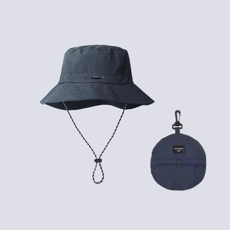Multifunctional foldable bucket hat in blue