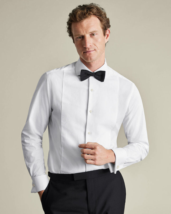 Charles Tywhitt Bib Front Evening Shirt in White