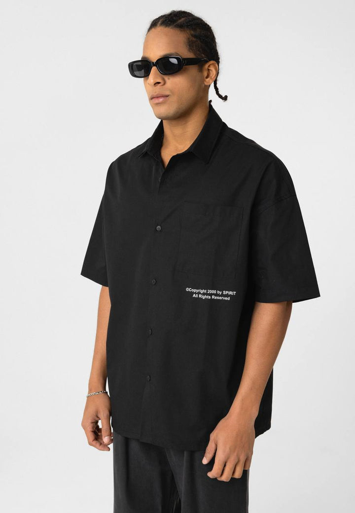 Essence of Life Deviant Backprint Shirt in Black