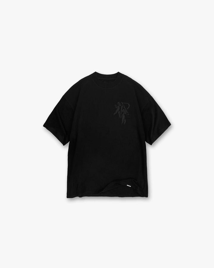 REPRESENT CHERUB INITIAL T-SHIRT IN BLACK