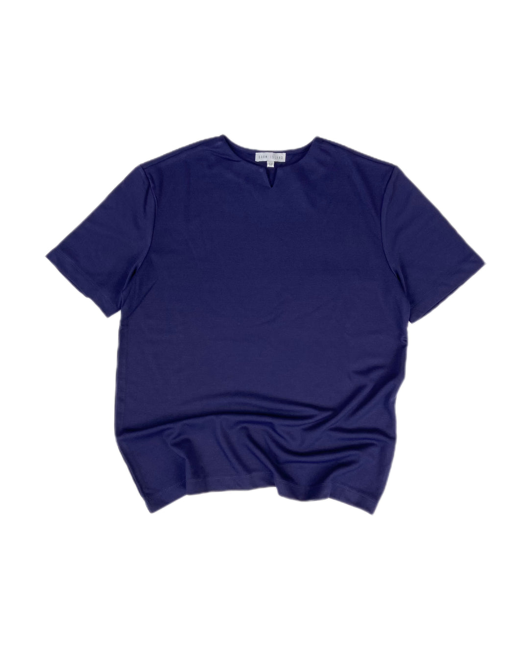 Garm Island NEW Notch Neck T-shirt in Navy Blue