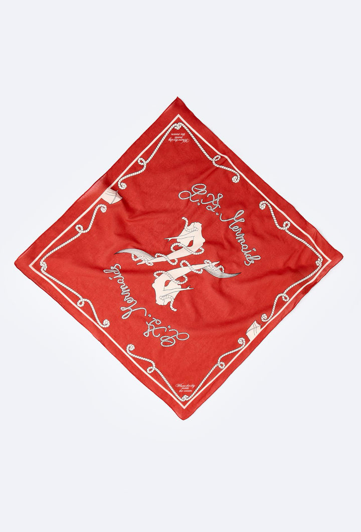 ZARA CONTRAST PRINT BANDANA RED