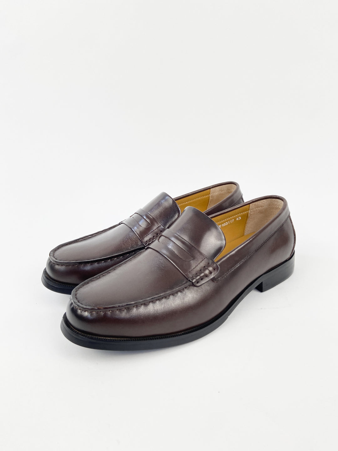 Garm Island Vintage Calf Leather Penny Loafers in Brown