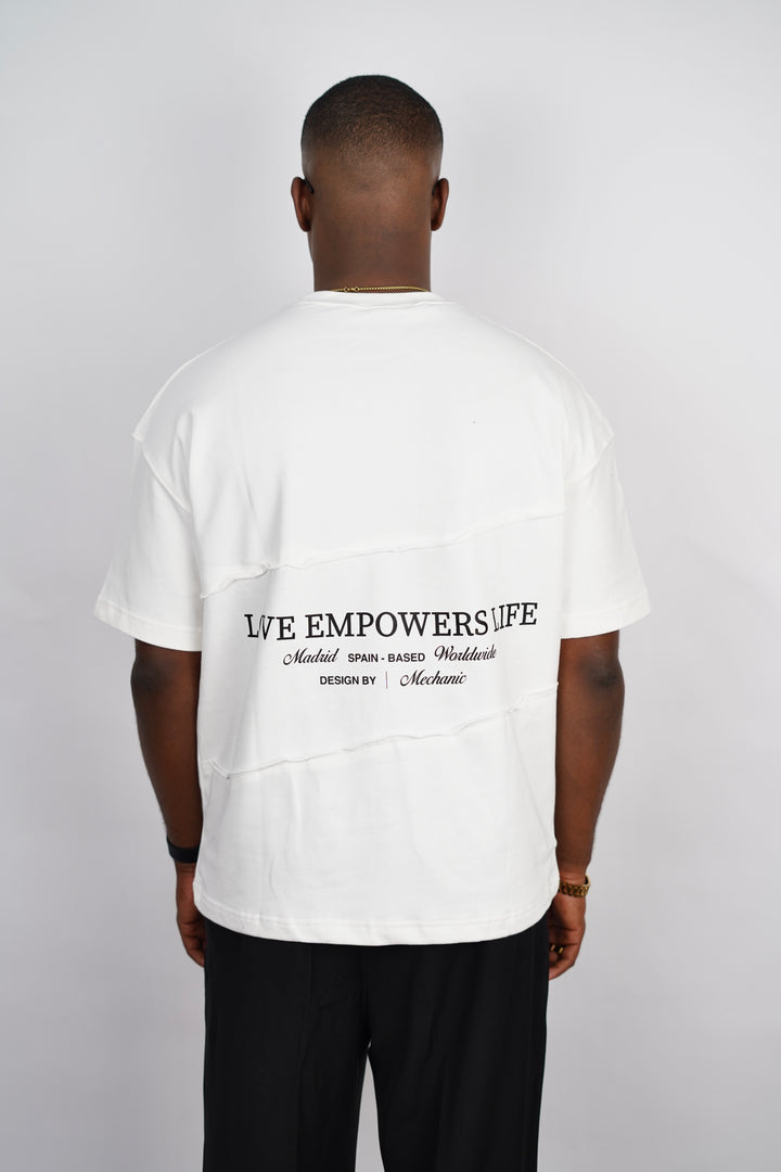 Mechanic Love Empowers Life T-shirt in White