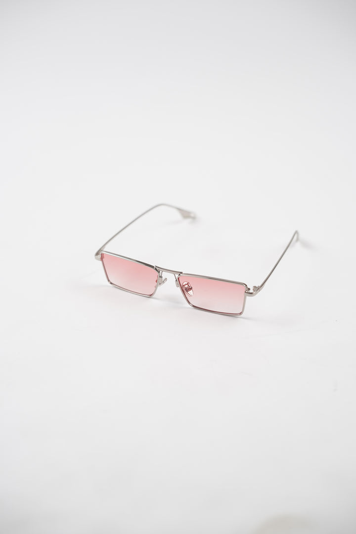 Pink zombie Lens Slim Rectangular Aviator Sun glasses