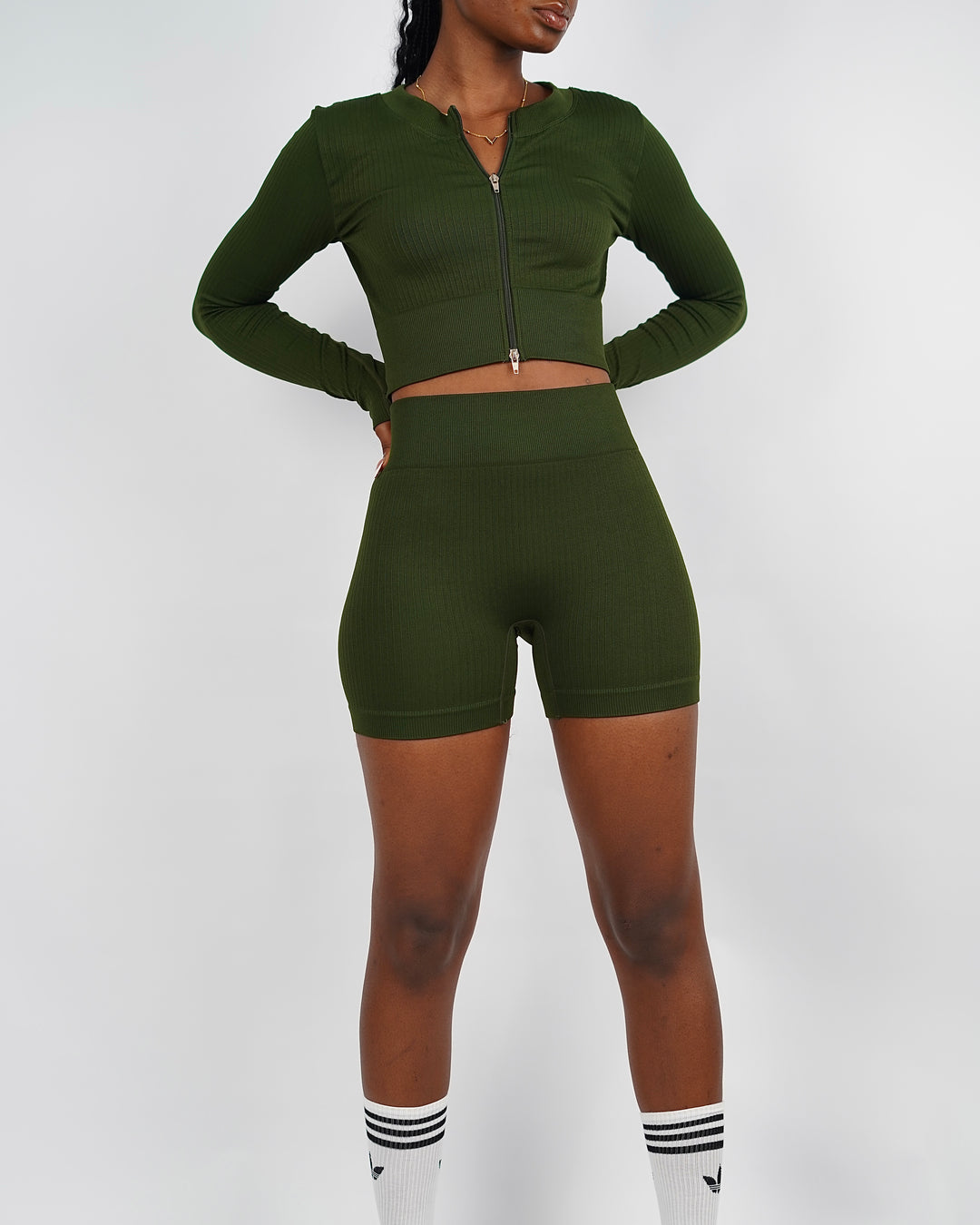 Garm Island Seamless Ribbed Long Sleeve in Green