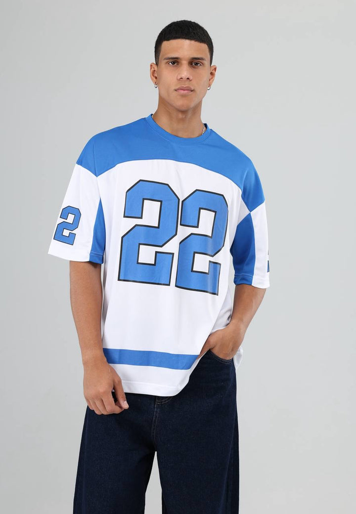 Essence of Life Mesh Jersey in Blue