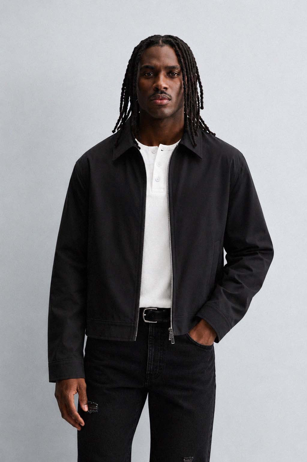 Garm Island Zip Along Jacket in Black