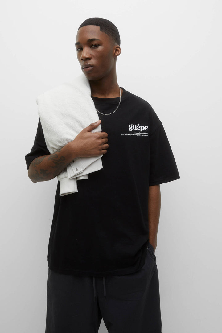 Garm Island Bee Backprint T-shirt in black