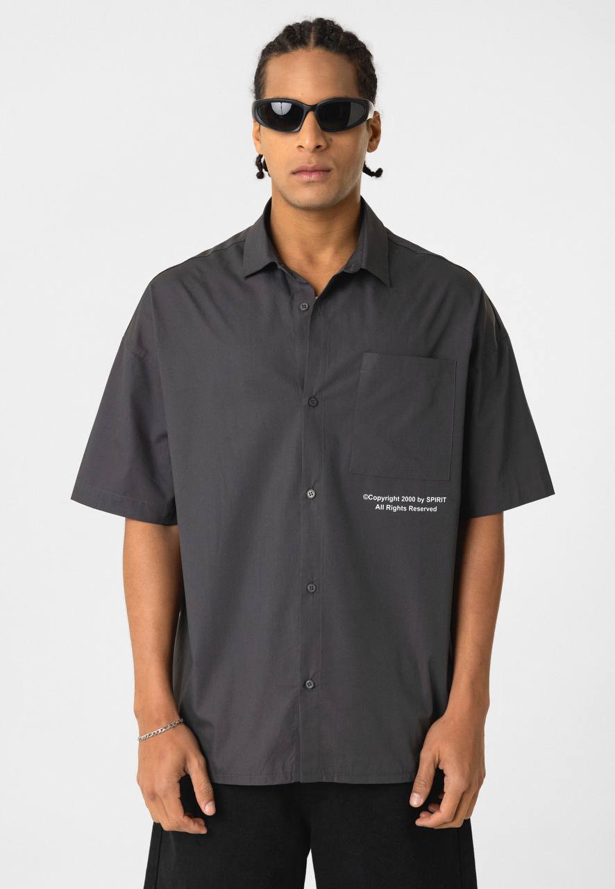 Essence of Life Deviant Backprint Shirt in Smoke