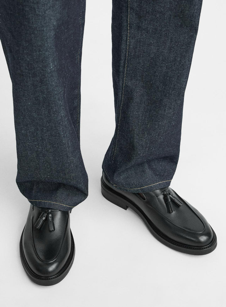 ZARA TRIM RIMMINGS TASSEL LOAFERS