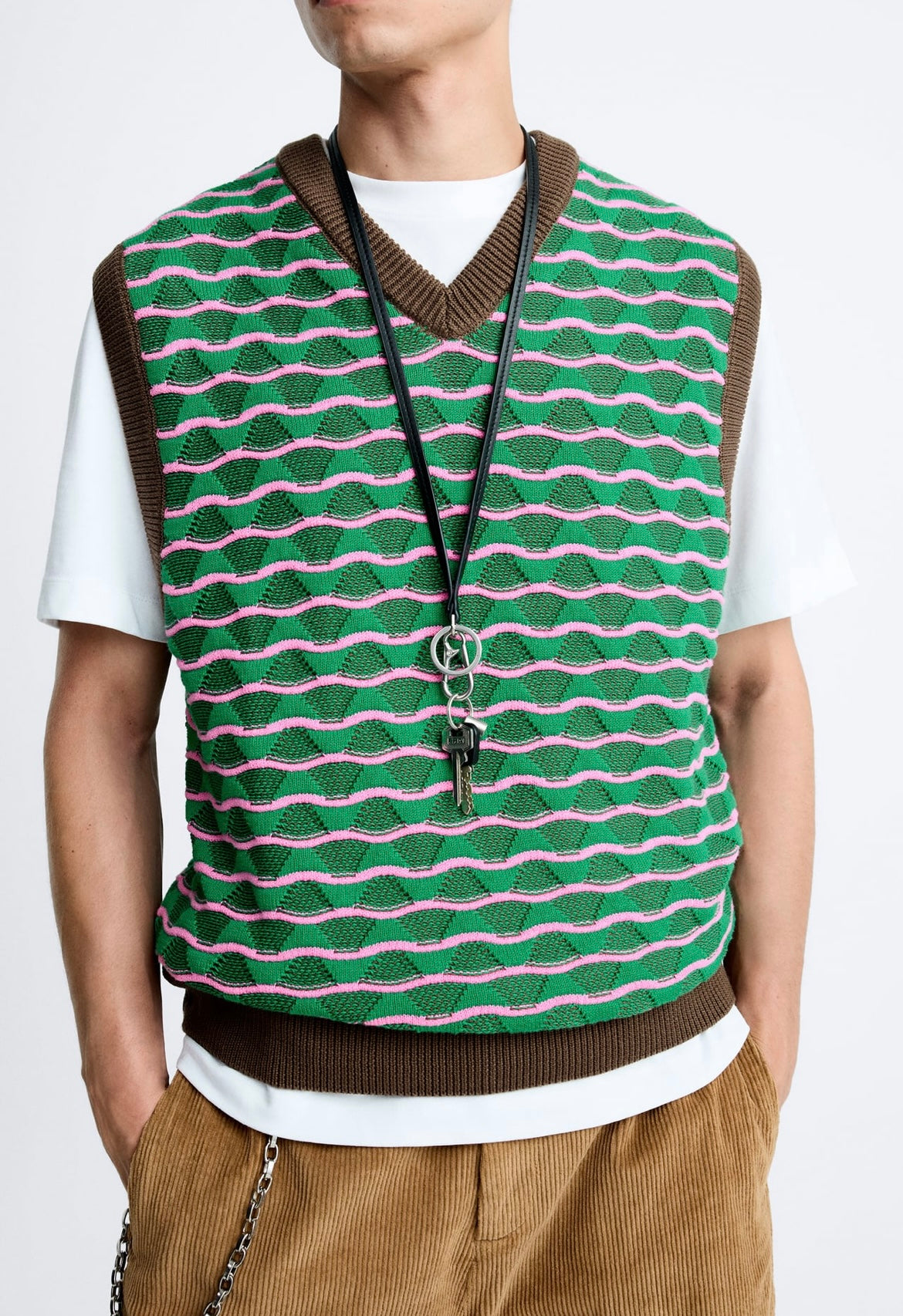 ZARA GEOMETRIC JACQUARD KNIT VEST – Garmisland ZARA GEOMETRIC JACQUARD KNIT VEST – Garmisland