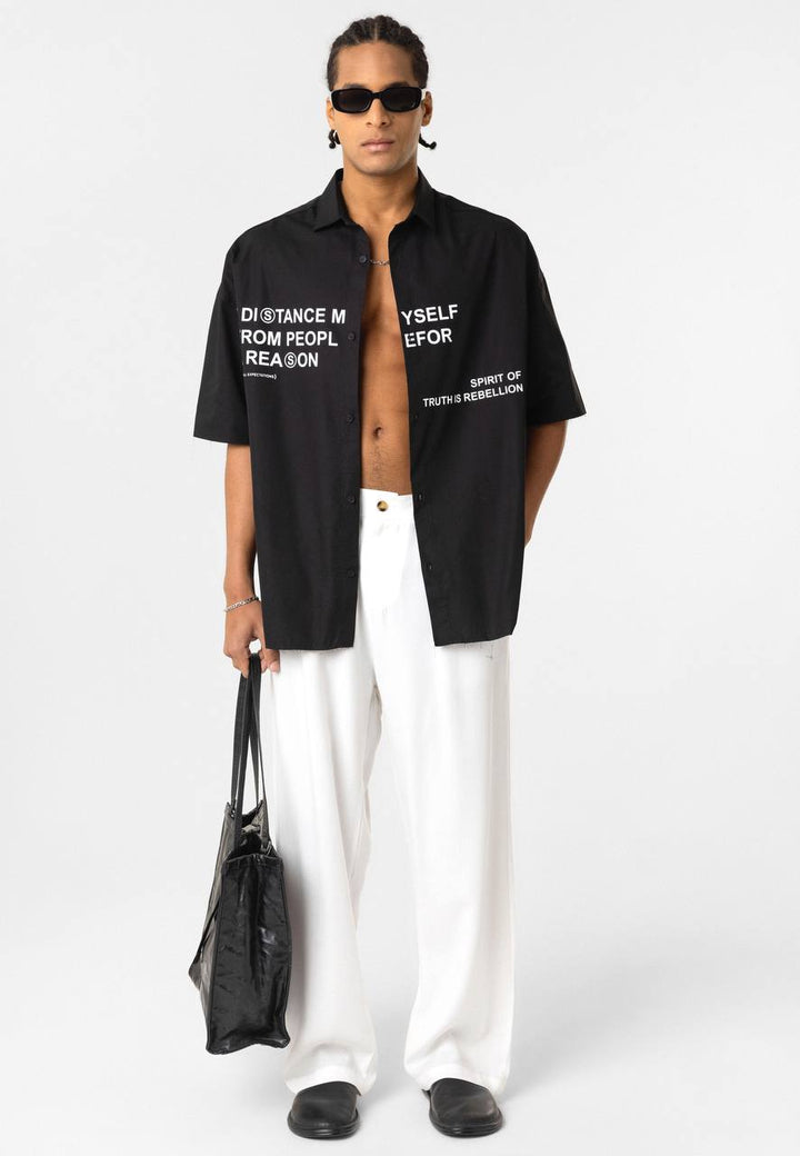 Essence of Life Oversized Shirt in Black