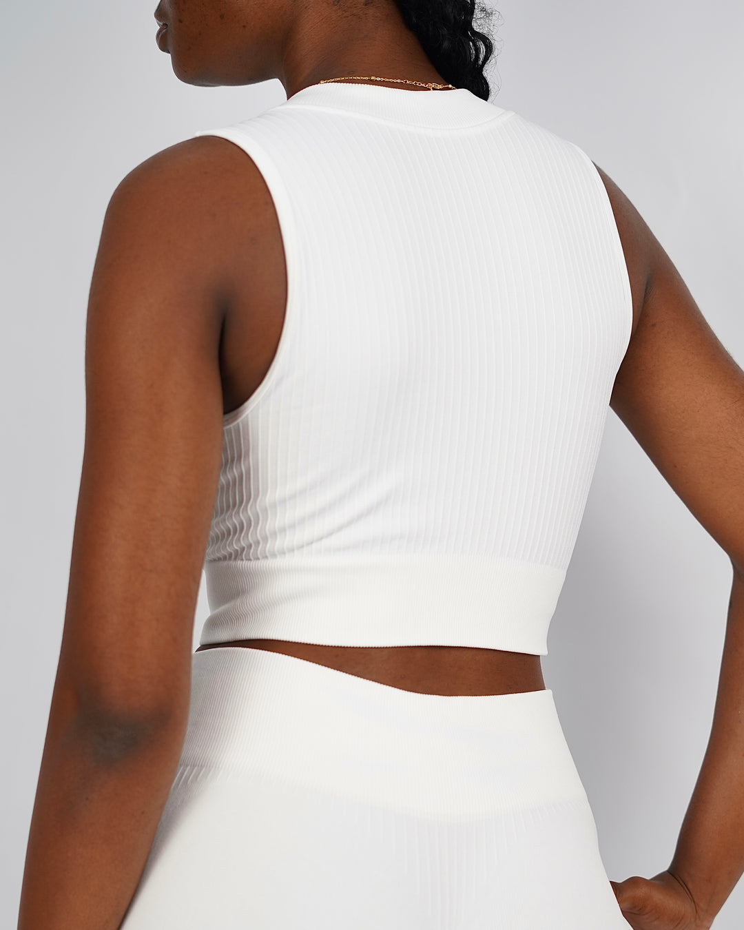 Garm Island Seamless Ribbed Tank Vest in white