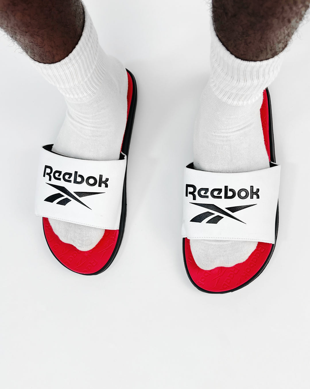 Reebok Dual Density Slides in White