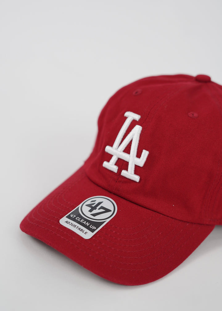 LA Baseball Adjustable Cap in Red
