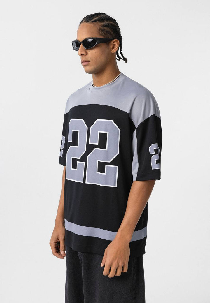 Essence of Life Mesh Jersey in Black