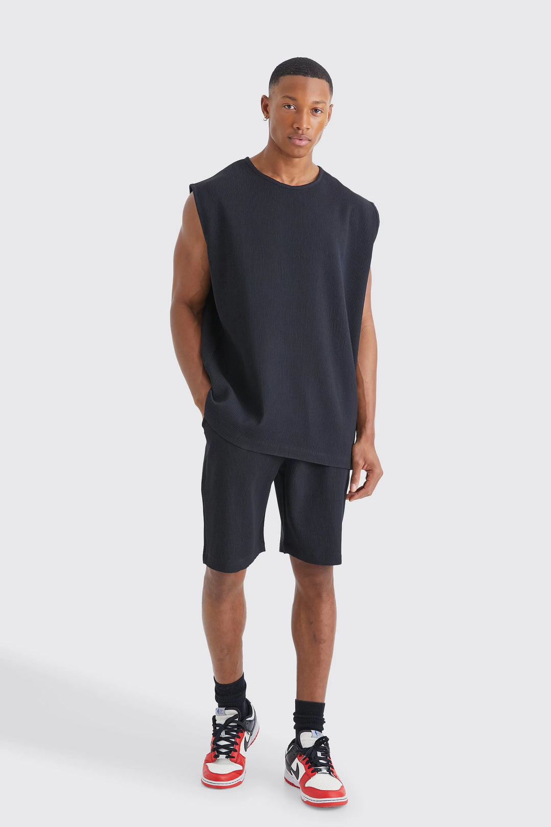 BOOHOOMAN PLEATED TANK