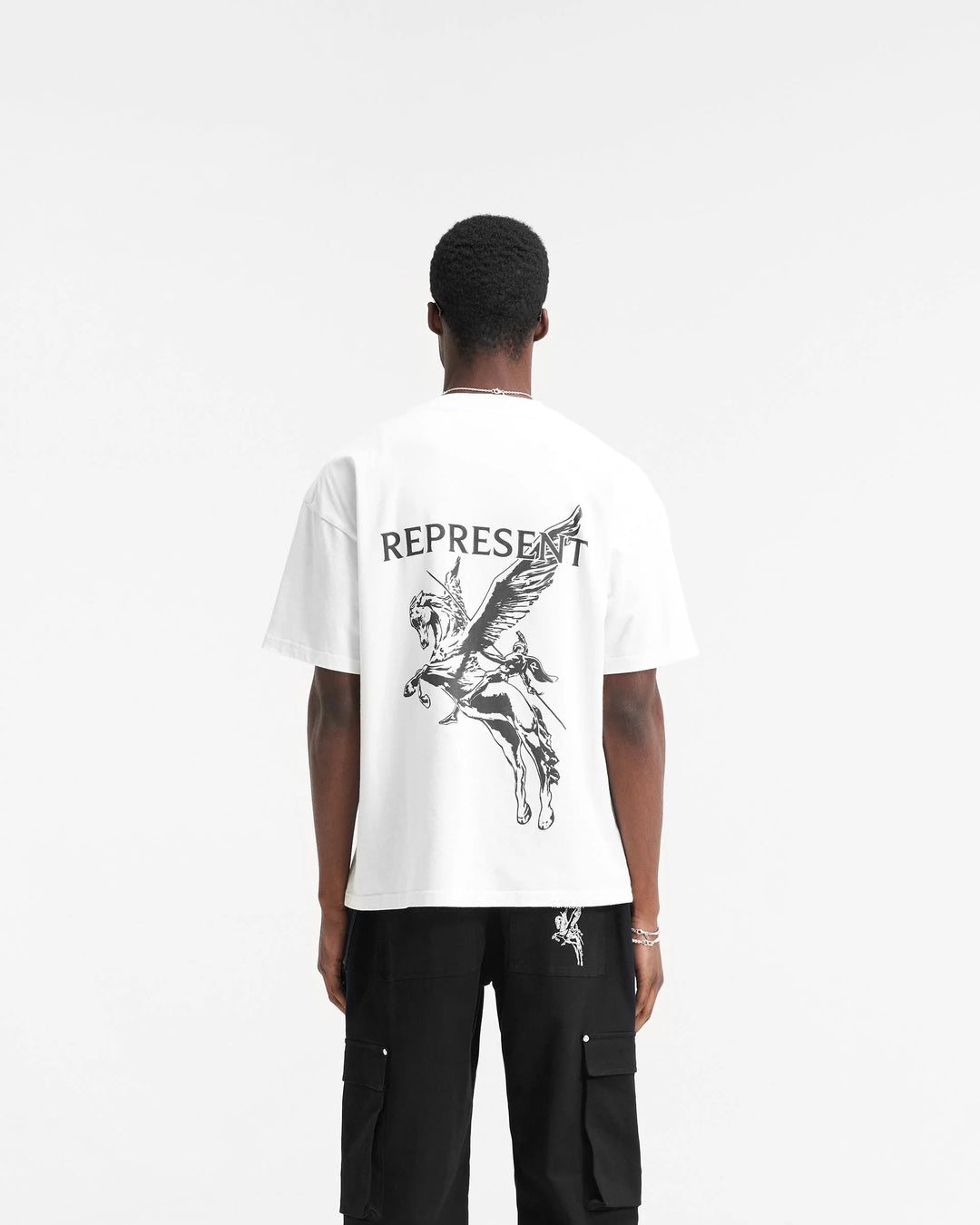 REPRESENT MASCOT T-SHIRT IN WHITE