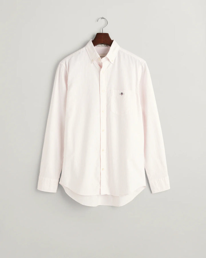 GANT Regular Fit Banker Stripe Classic Oxford Shirt in Pink