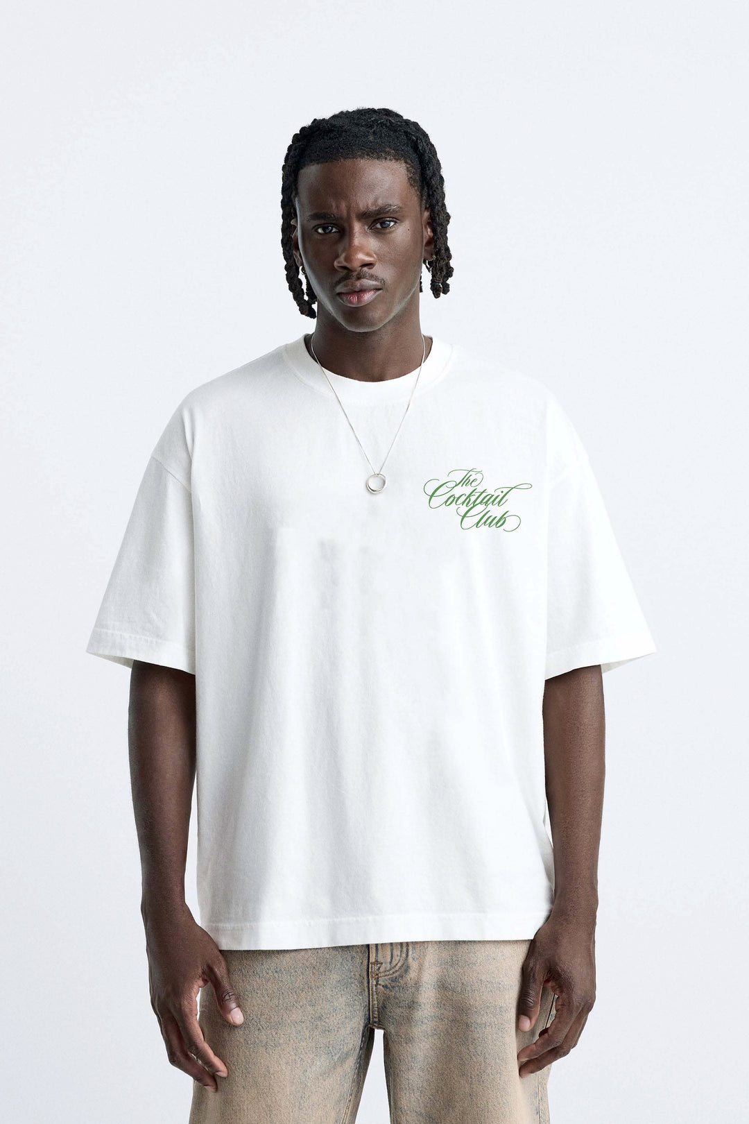 Garm island Cocktail Club Backprint T-shirt in white